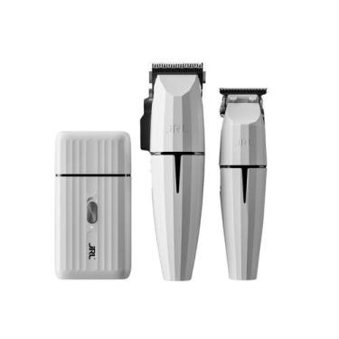 Imagem de Kit Profissional JRL 3 Máquina de Corte Acabamento e Shaver Sem Fio Bi