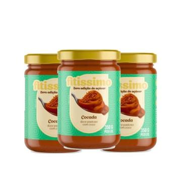 Imagem de Doce Fit Fitíssimo Kit com 3x Cocada Zero Açúcar Zero Lactose Sem Glút