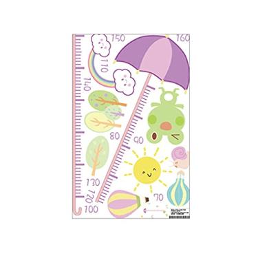 Imagem de WSWJDW Desenhos animados adesivos de parede de medida de altura para quartos de crianças Gráfico de altura Régua Vinil Decalques de parede removíveis Decoração da casa do berçário, 2