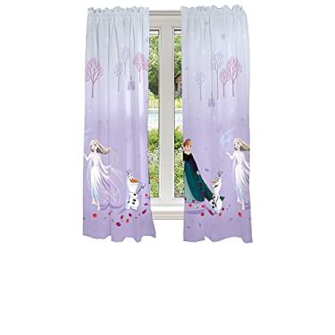 Imagem de Disney Frozen 2 Conjunto de cortinas de janela para quarto infantil, 208 x 160 cm, produto Disney "oficial" por Franco