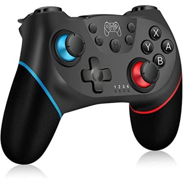 Imagem de Controlador sem fio para Nintendo Switch &Switch Lite, Bluetooth Switch PRO Controlador Gamepad com Dual Shock, 6-Axis Gyroscope, Turbo - Preto