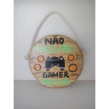 Imagem de Placa Artesanal Decorativa - Gamer
