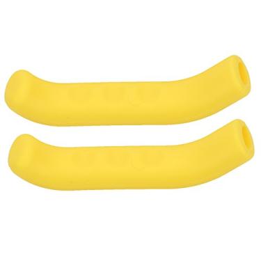 Imagem de Keenso Capas de alavanca de freio, mangueiras de freio de silicone macio amarelo manga leve acessório de ciclismo