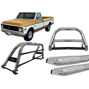 Imagem de Kit quebra mato+Estribo Chapa+Santo Ant Duplo C20/C-20 CROMO