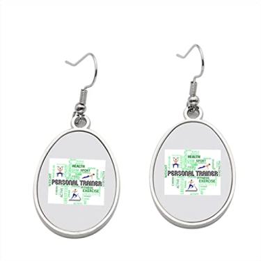 Imagem de Personal Trainer significa atividade física e brinco atlético – Brincos com pingente para meninas – Presente de festa de aniversário dos namorados