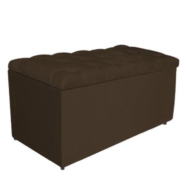 Imagem de Calçadeira Estofada Liverpool 90cm Solteiro Suede Marrom