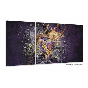 Imagem de Quadro Decorativo Nba Basquete 3 Peças 120x60 Cm Em Tecido