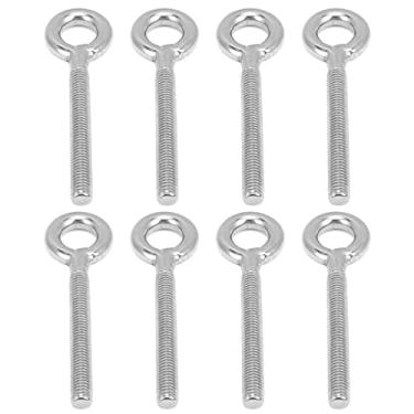 Imagem de Parafuso de olhal,8pcs M8 Parafuso de olhal Parafusos de anel de a?o inoxid¨¢vel Soldado ¨¤ m¨¢quina Parafuso fechado Haste Parafusos de parafuso de olhal para Tenda Fixa Eleva??o e Fixa??o de Cabo,