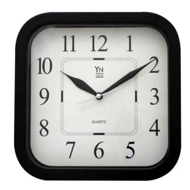 Imagem de Relógio De Parede Quadrado 20cm Preto - Yn Clock - Imporiente