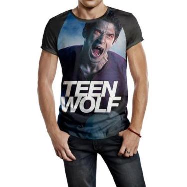 Imagem de Camiseta Raglan Masculina Teen Wolf Ref:71 - Smoke