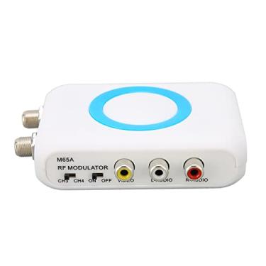 Imagem de Yoidesu Modulador RF M65A-NTSC, modulador de TV NTSC conversor AV para RF, conversor demodulador VHF com canal de saída selecionável, para sistema CATV