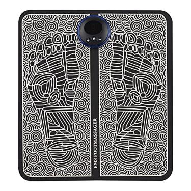 Imagem de Mingzhe ems Massagem Nos Pés Pulso Acupuntura Almofada de Massagem Adesivos Massageador de Pés Usb Recarregável Instrumento de Perna de Beleza Máquina de Massagem Nos Pés de 9 Níveis de Intensidade