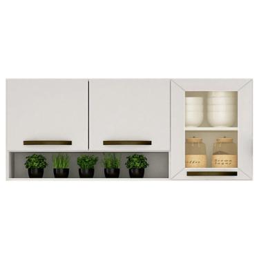 Imagem de Armário Aéreo 3 Portas Reflecta Valência Sallêto Branco