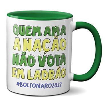Imagem de Caneca Criativa Quem Ama A Nação Não Vota Em Ladrão (Verde)