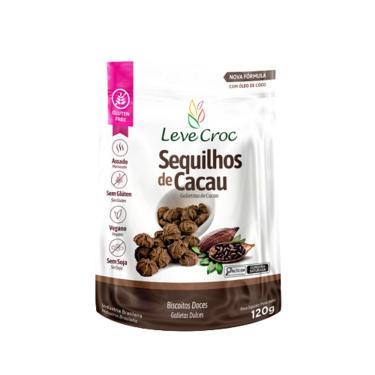 Imagem de Kit 2X: Biscoito Sequilho Cacau Sem Glúten Leve Crock 120g
