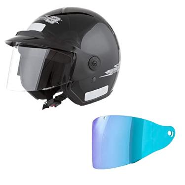 Imagem de CAPACETE ABERTO PRO TORK LIBERTY 3 SOLID PRETO TAM. 56 VIS. CAMALEÃO