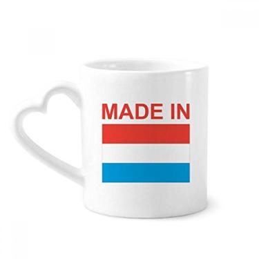 Imagem de Caneca Made In Luxembourg Country Love Coffee Ceramic Drinkware Copo de coração de vidro