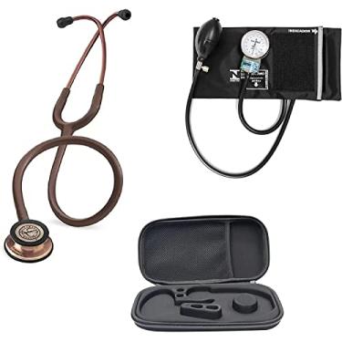 Imagem de Combo Estetoscópio 3M Classic III Chocolate Cobre 5809 Littmann, Esfigmomanômetro + Case