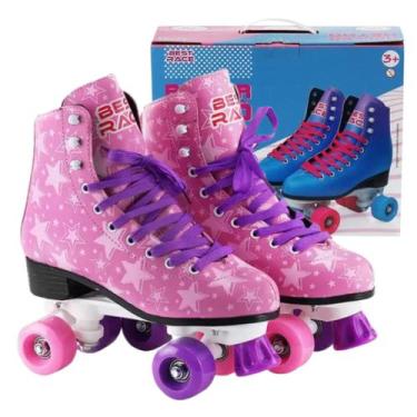 Imagem de Patins Infantil Com 4 Rodas 35 Ao 36 Com Estrela Bbr Toys