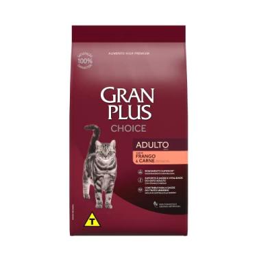 Imagem de GranPlus Choice - Ração para Gatos Adultos Frango e Carne, 10.1 kg (Pacote de 1), Roxo