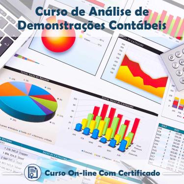 Imagem de Curso online em videoaula de Análise de Demonstrações Contábeis com Certificado + 2 brindes