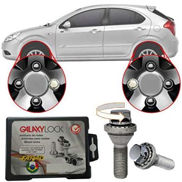 Imagem de Trava Antifurto Anti Roubo de Roda Parafuso Porca Farad Galaxylock Jac J3 2010 à 2015 Com Mais de 10.000 Segredos H1/M
