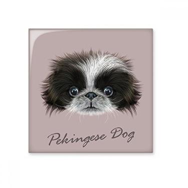 Imagem de Azulejo de cerâmica preto e branco fofo animal de estimação animal de estimação decalque brilhante pedra adornada tijolo vitrificado