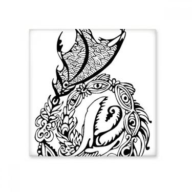 Imagem de Pintura de linha de dragão chinês tradicional azulejo de cerâmica brilhante decalque vitrificado pedra adornada