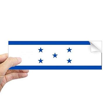 Imagem de DIYthinker Adesivo retangular de para-choque com bandeira nacional da América do Norte de Honduras para janela
