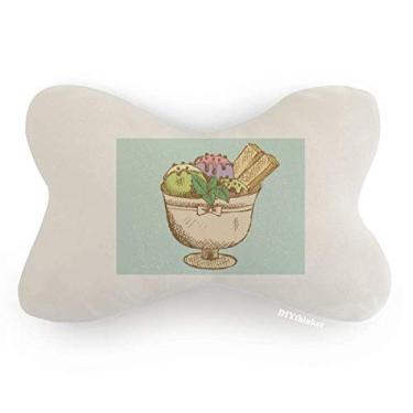 Imagem de DIYthinker Almofada de almofada para decoração de pescoço e almofada de apoio de cabeça com bola de sorvete