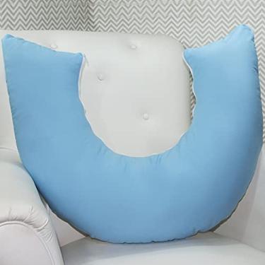 Imagem de Almofada de Amamentação - Azul com Branco
