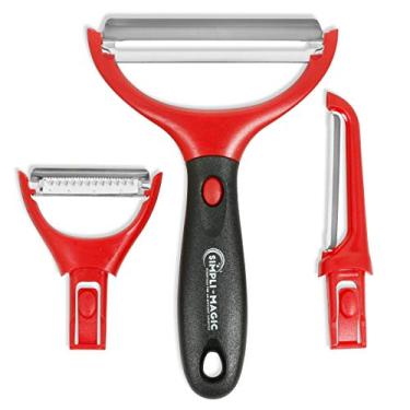 Imagem de Simpli-Magic Conjunto Trio 79319 – Repolho de Aço Inoxidável Julienne com Cenoura e Batata Multifuncional Vegetal Fruta Conjunto de 3, Grande