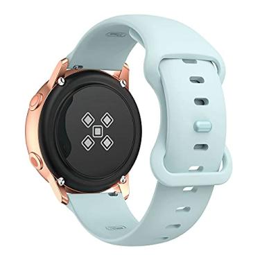 Imagem de Pulseira 20mm Sport Borboleta compatível com Galaxy Watch Active 1 e 2 - Galaxy Watch 3 41mm - Galaxy Watch 42mm - Amazfit GTR 42mm - Amazfit BIP - Amazfit GTS - Marca LTIMPORTS (Azul Claro)