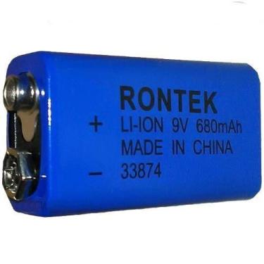 Imagem de Bateria Recarregável 9V De Litio 680Mah Rontek