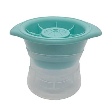 Imagem de Forma De Gelo Esférico 7cm de Silicone Para Drinks/Vodka/Bebidas (Azul)