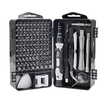 Imagem de Eastdall Conjunto de caixas de ferramentas domésticas 115-em-1 com ferramentas de hardware multifuncionais de 98 bits para conserto de relógios de computadores Manutenção de eletrodomésticos