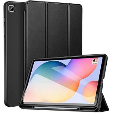 Imagem de Maxgood Capa Smart Case Compatível Samsung Galaxy Tab S6 Lite 10.4'' P615 P610 C/Suporte, Leve, PU de qualidade,Anti-impressões digitais,Resistente a arranhões