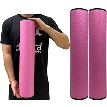 Imagem de Kit 2 Rolos Massagem Liberação Miofascial 60x12cm Rosa DF1066 Dafoca Sports