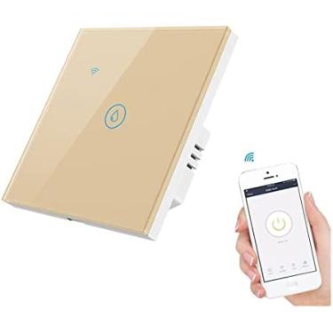 Imagem de Termostato Sem Fio Wifi Interruptor Inteligente Aquecedor De Água Interruptores Tuya Vidro Controle De Voz Temporizador De Toque Temperatura Controle Remoto Celular APP Termostato De Aquecimento,G
