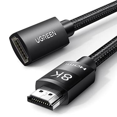Imagem de UGREEN Extensor HDMI 8K 10K Cabo de extensão HDMI 2.1 Cabo de ultra alta velocidade Adaptador 4K HDMI macho para fêmea compatível com MacBook Pro 2023/PS5/Xbox Series X/Roku TV/UHD TV/Blu-ray
