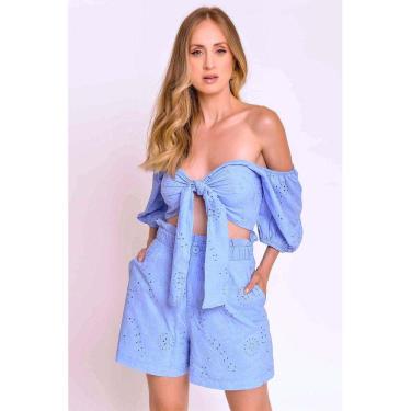 Imagem de Cropped Mangas Bufantes Em Laise Carlota