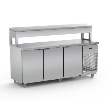 Imagem de Balcão de Serviço Refrigerado Condimentador 2,00 Metros Inox BSRC2000 220V - Refrimate