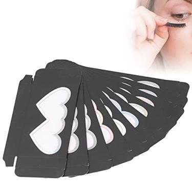 Imagem de Caixa de cílios postiços, 10 peças caixa de embalagem de cílios postiços vazia suporte de caixa de armazenamento de papel (D26)