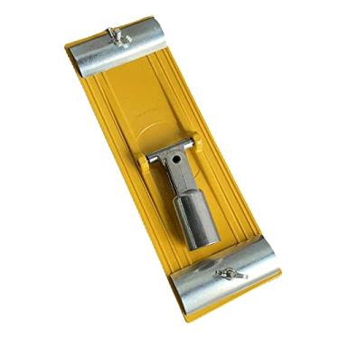 Imagem de IEUDNS Bloco de lixamento do suporte da lixadeira da mão, ferramenta handheld portátil da placa da areia da parede que lixa o quadro de lustro para a madeira, AMARELO