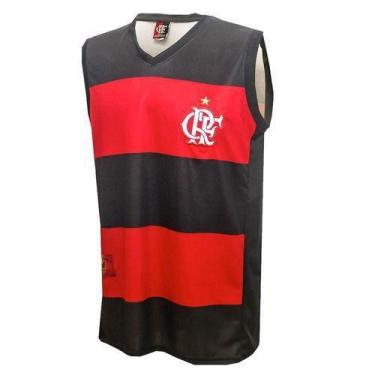 Imagem de Camisa Flamengo Basquete Regata Flabasquete Oficial Hoop - Preto-Verme