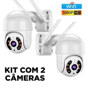Imagem de Kit Com 2 Câmeras Segurança Smart Ip Wifi Icsee Mini Dome Full Hd A8 -