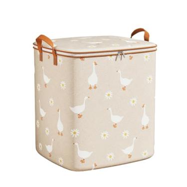 Imagem de Caixa de armazenamento de roupas, guarda-roupa doméstico de grande capacidade, classificação de roupas, colchas, caixas de mudança, bolsas de armazenamento - patinho amarelo - pode armazenar 22 kg de roupas