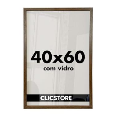 Imagem de Kit 3 Moldura 40x60 Quadro Vidro Diplomas Poster Parede Foto Porta Retrato Madeira Certificado Fotografia Cartazes MDF C