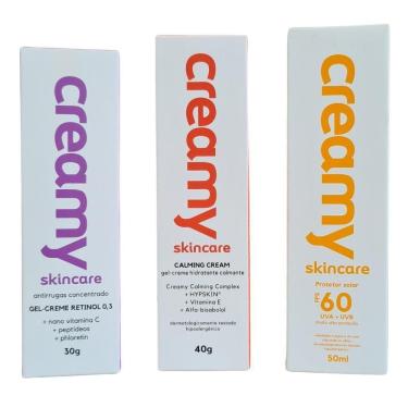 Imagem de Kit Creamy Gel Retinol 30G+Protetor Fps60+Hidratante Calming