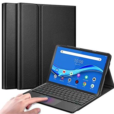 Imagem de QYiiD Capa com teclado TouchPad para Lenovo Tab P11 Pro Gen 2 / Lenovo Pad Pro 2022 capa de 11,2 polegadas, capa de suporte de couro com teclado magneticamente destacável para Tab P11 Pro 2ª geração